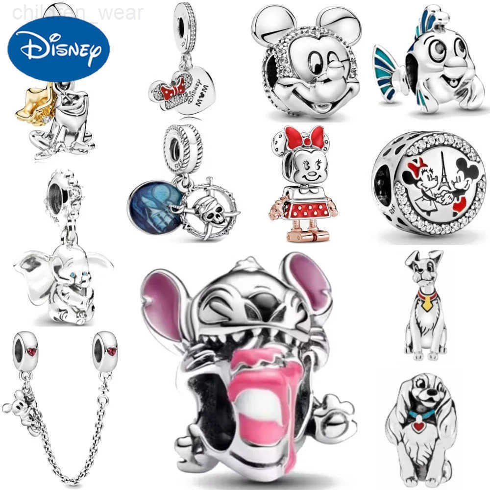 Disney Hot Selling 925 Silver Fish Dog Bead Duck Pig Pendant Suitable for European Original Bracelet DIY Accessories Exquisite Jewelry W20250716