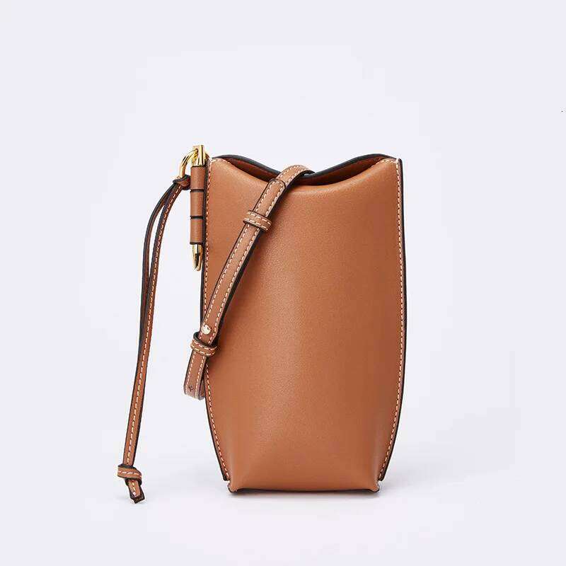 New Mini 100% Cow Genuine Leather Single Shoulder Crossbody Phone Women's Bag