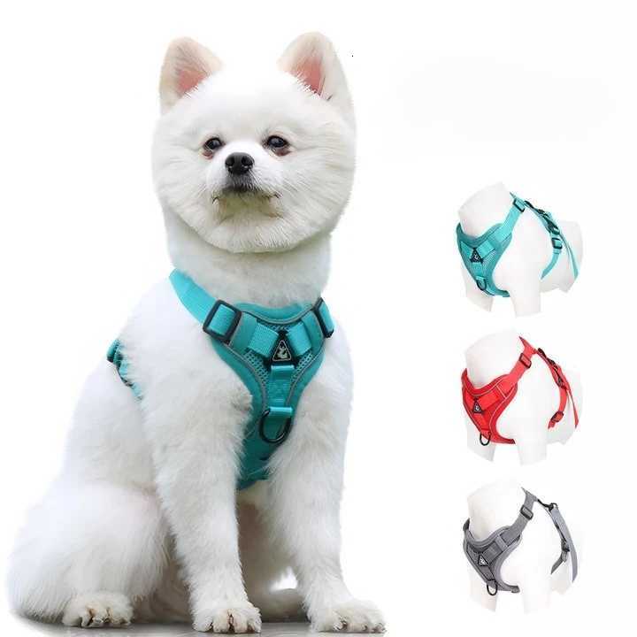 Fashion Reflective Cat Harness and Leash Sets Breathable Mesh Pet Harnesses for Small Dogs Cats Kitten Accessories Cat Collar LL250716