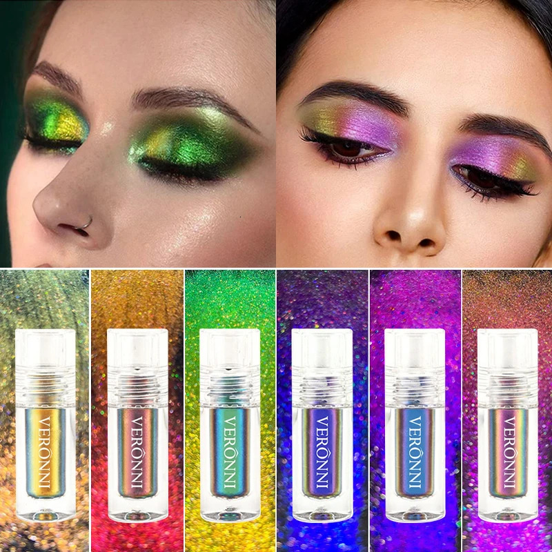 Chrome Shifting Pigments Chameleon Liquid Eyeshadow Shiny Long Lasting Multichrome High Eyeshadow Liquid Eye Makeup Art Cosmetic 250712