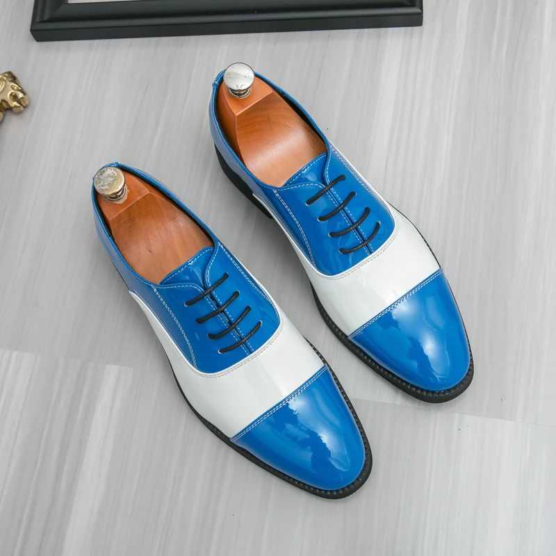 Business Men Formal Leather Shoes Men Lace-up Business Office Fashionable Elegant Leather Shoes Banquet Shoes Size 38-46 Men Shoes Y250715