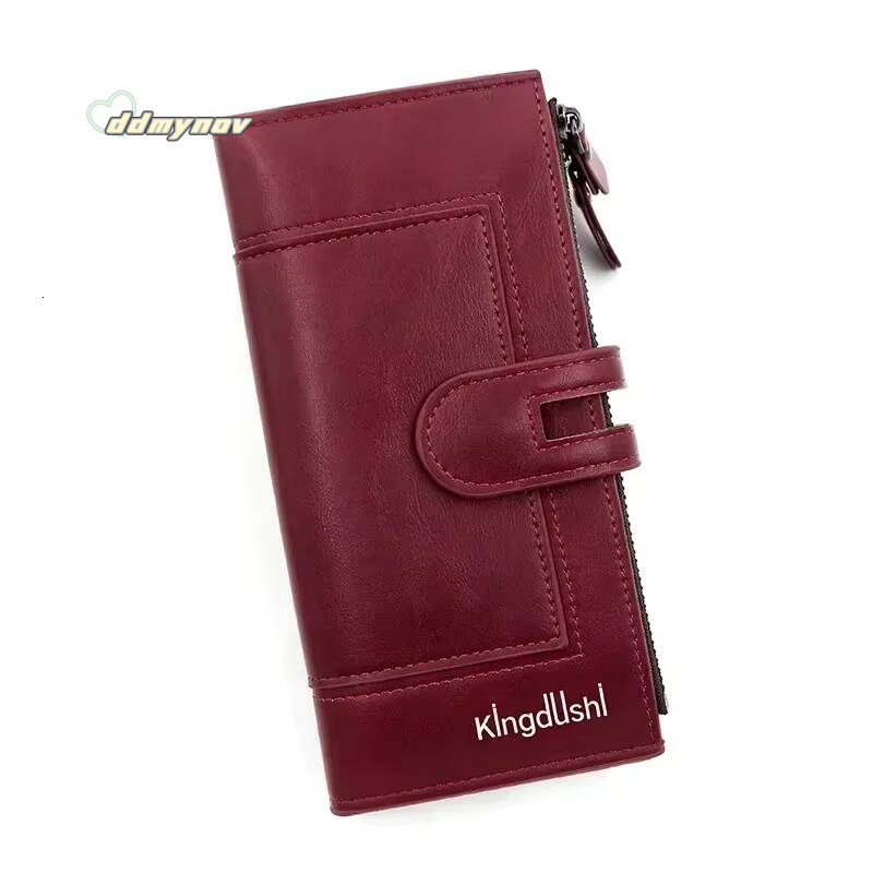 Fashionable New Men Womens Long Wallet, European and American Fashion Phone Bag PU Leather Multi Card Carrying Bags Purses ddmynov