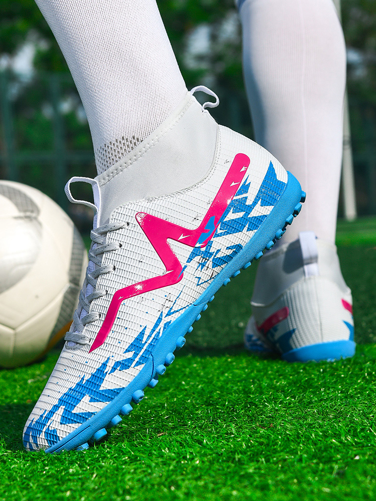 Breathable Summer Soccer Shoes - Men's Women's Kids' Grass Training Footwear with Anti-Slip Nails