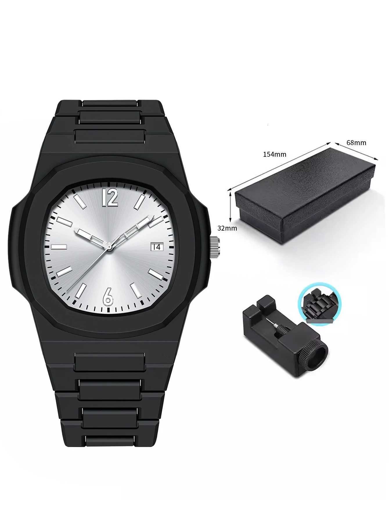 TIMens new fashion with cndar display multi-functional simple dial quartz gift box for men Y250715
