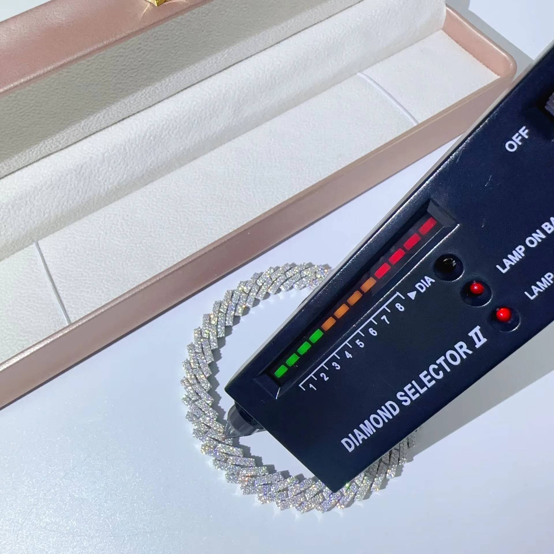 Wholesale Price Lab Diamond Moissanite Silver 925 Vvs Moissanite Iced Out Hip Hop Jewelry Cuban Bracelet