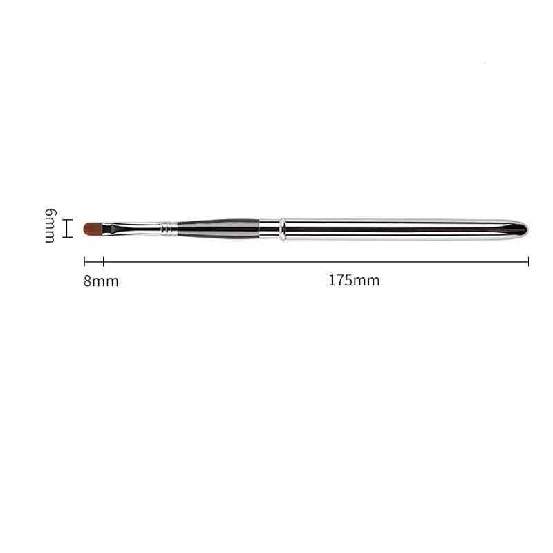 Portable Silver Lips Makeup Brush Pen Metal Handle Cosmetic Lipgloss Lipstick Lip Gloss Brush With Protective Cap Makeup Brushes XJ2500716