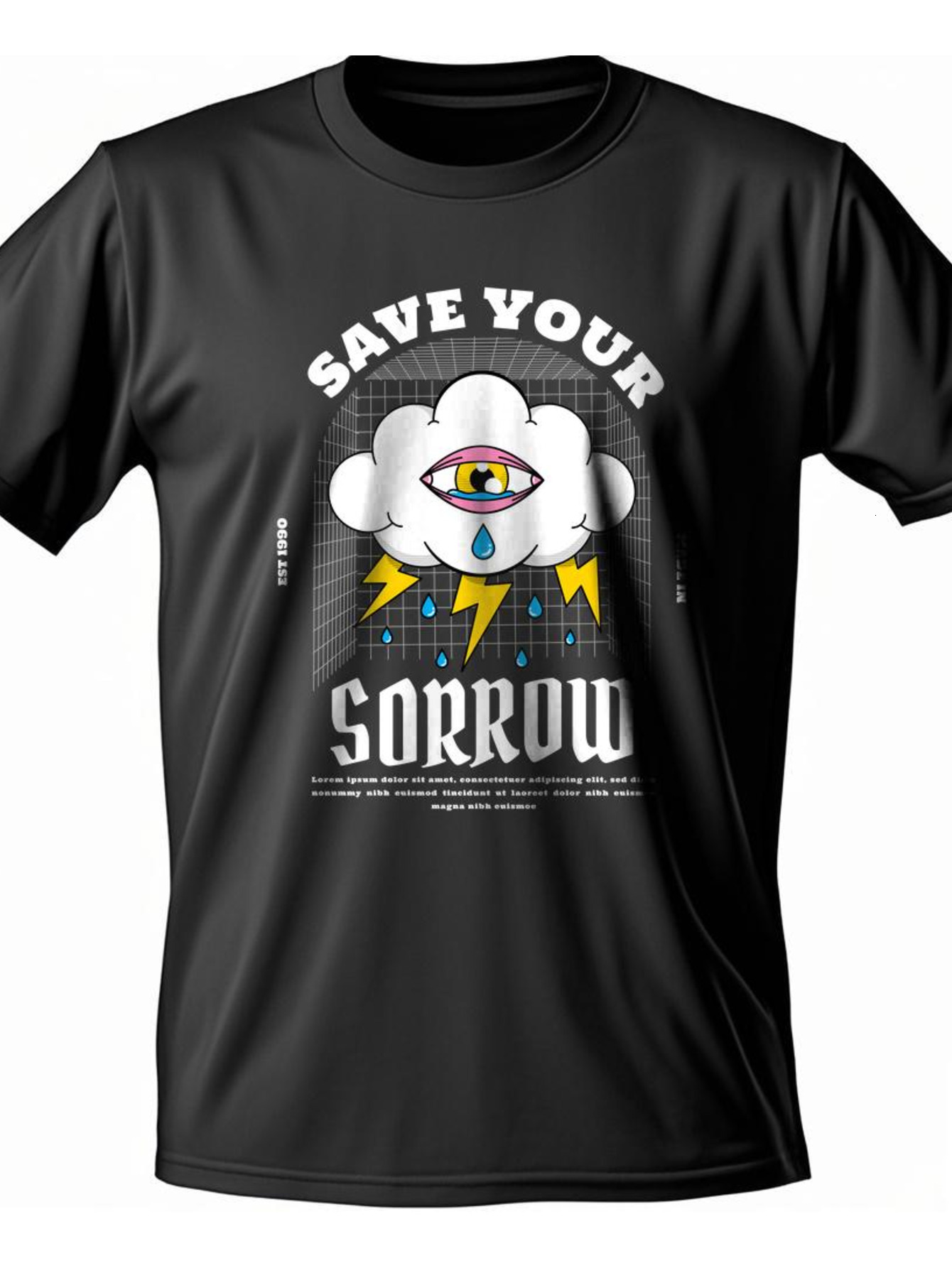 VogueEpoch Short sleeve Cotton boy black S-3XL T Shirts Men text Adult 180g White Round collar Wed bc