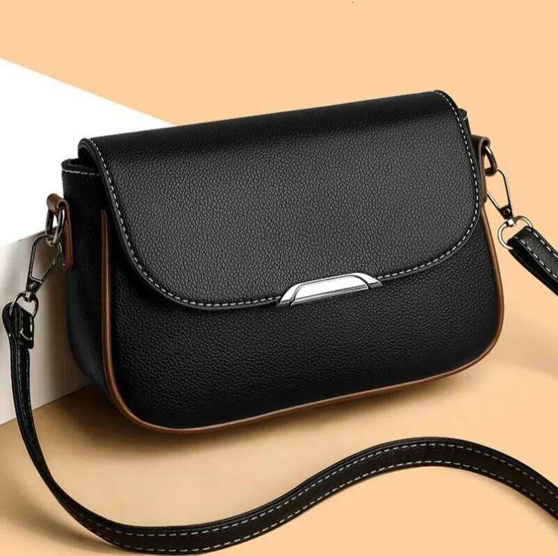 2025 New Women Large Flip Cover Postman Small Square Single Shoulder Crossbody Fashion Versatile Handbag Beauty Bag