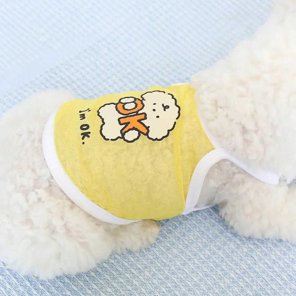 Original Cat and Dog SpringSummer Clothes Thin Cute Small Mesh Tank Top Teddy Bear Bobei Short 250711