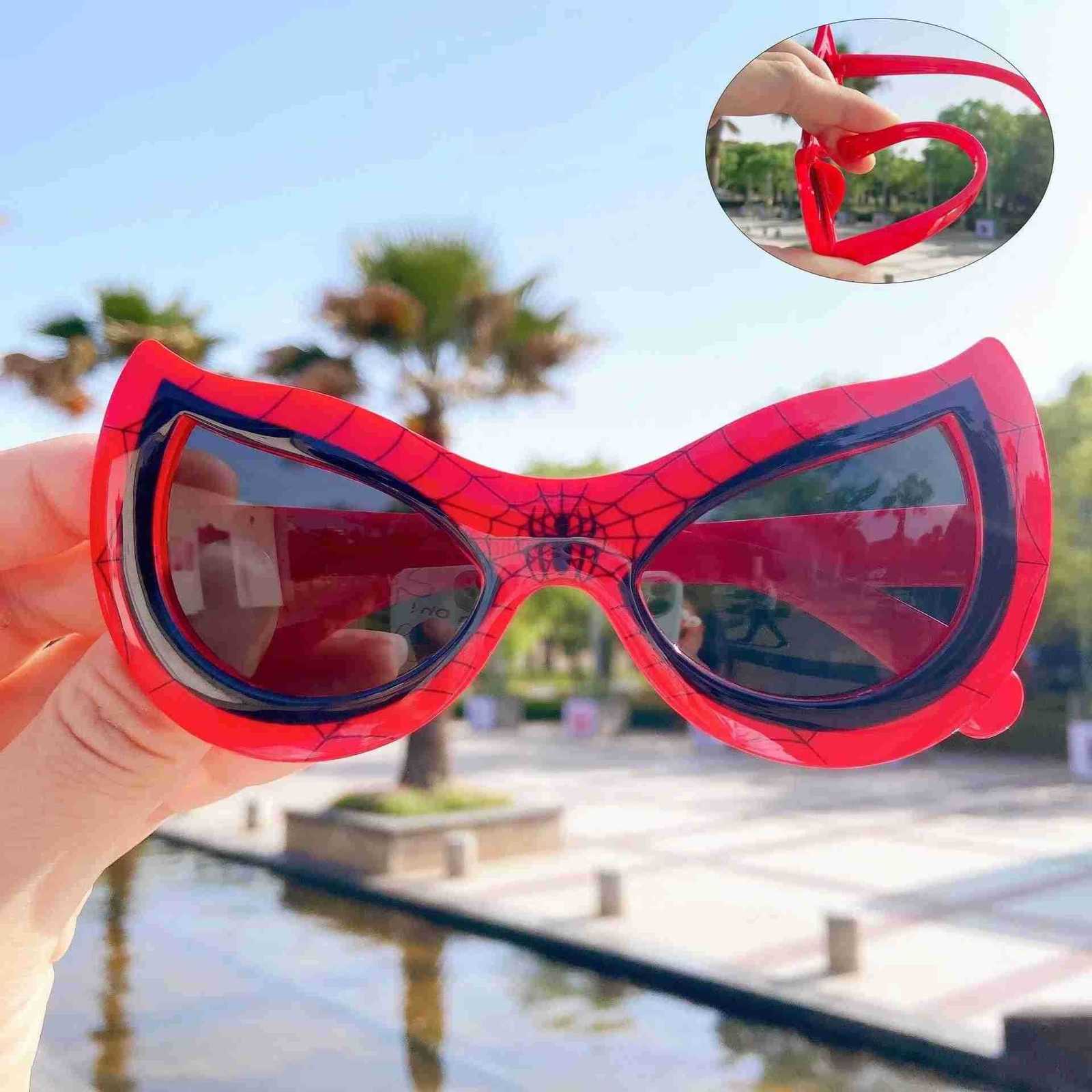 Disney NEW Disney Spiderman Sunglasses Plastic Action Toys Figure Anime Spider Cartoon Fashion Sunglasses Cute Gifts For Kids Toys W20250716