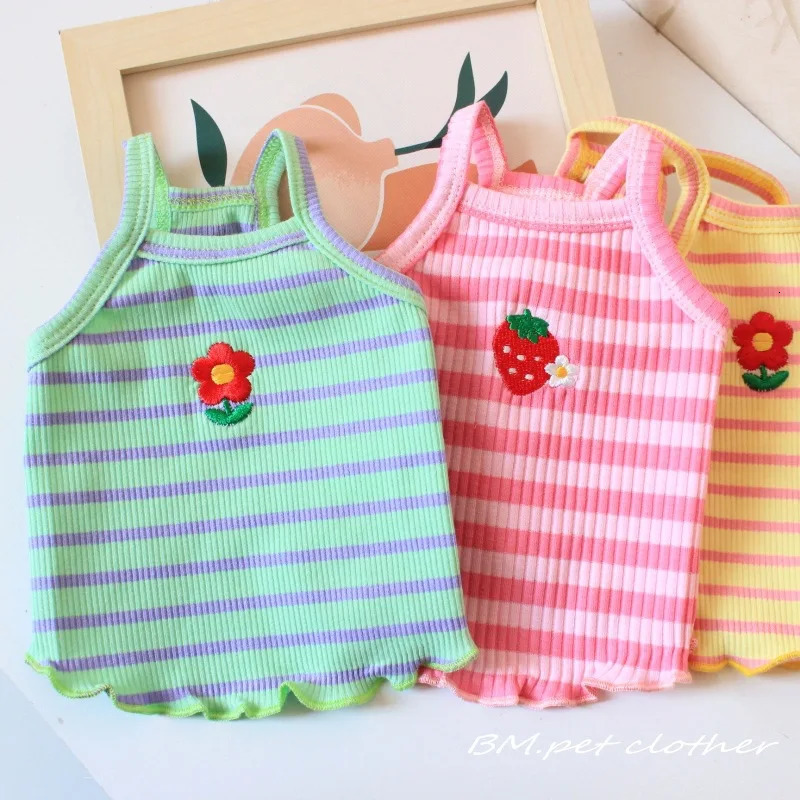 Summer Small Dog Dresses Princess Clothes for Puppy Vest Floral Costume Medium Pet Pomeranian Chihuahua Skirt 250711