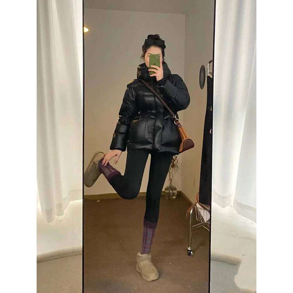 2023 New Korean Black Gold 90% White Duck Jacket Women Winter Warm Thicken Hooded Coats Loose Casual Female Down Outerwear