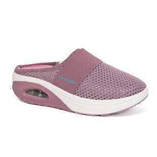 Plus Size Backless Slip-On Women's Lazy Thick Sole Air Cushion Hollow Mesh Breathable Closed-Toe Half Mules Shoes