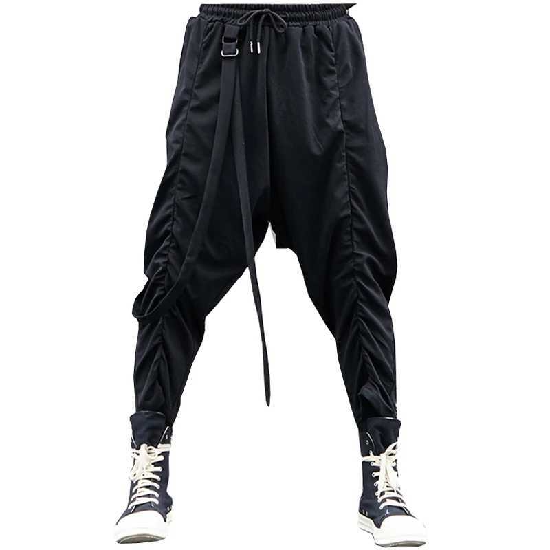 New Arrivals Hip Hop Harem Pants Men Streetwear Ribbon Joggers Men Casual Cotton Mens Sweatpants Male Trousers LBZ38 y250716