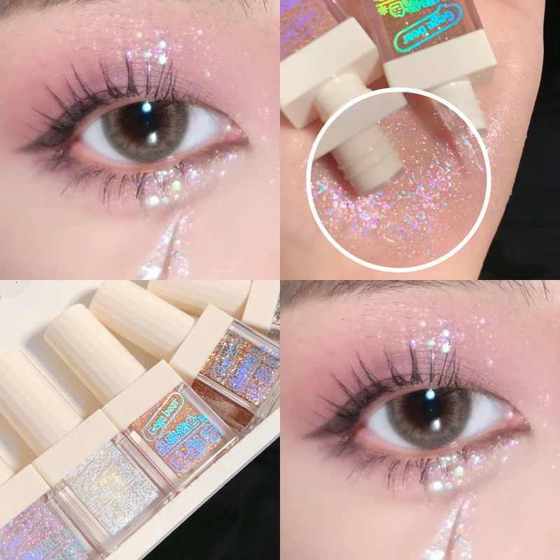 Fine Glitter Liquid Eyeshadow Super Shiny Eye Corner Brightening Highlight No-Makeup Look Silky Smooth Long-Lasting Glitter Lyin 250712