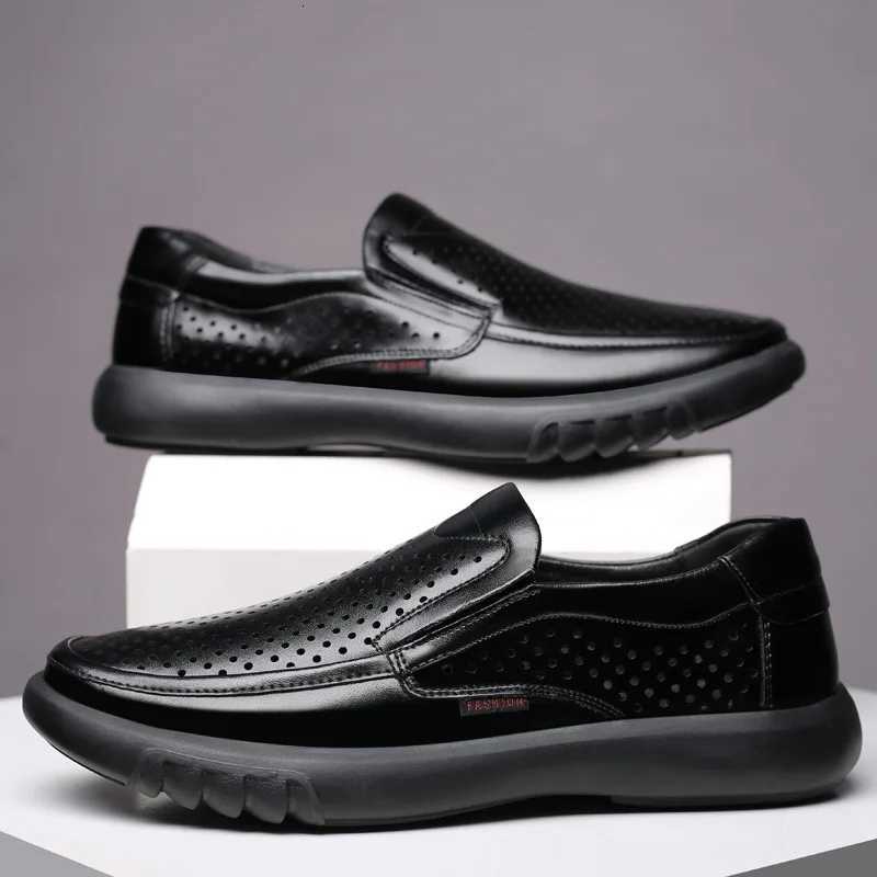 Handmade Men Shoes Genuine Leather Casual Shoes For Men Flat Platform Walking Shoes Loafers Breathable Sneakers Mens Shoes W250716