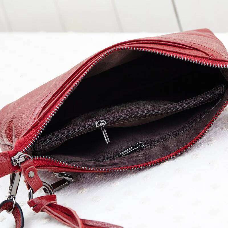 Fashion Messenger For Genuine Leather Mini Clutch Bag real leather solid Women shoulder bags Casual lady handbag