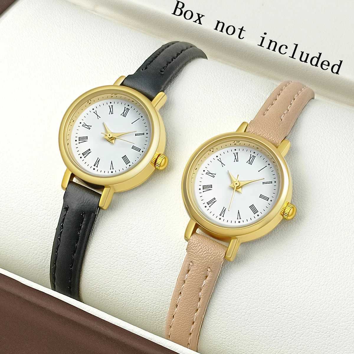 2pcs Wen es Simple Couple Quartz Wrist Wen Pu Leather es Ladies Watch Festival Gift fine watch Y250715