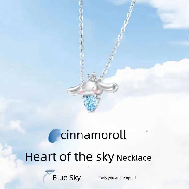 Sanrio Cinnamoroll Necklace Autumn and Winter Sterling Silver Light Luxury Small Collarbone Chain Girls Accessories Festival Gifts w250716