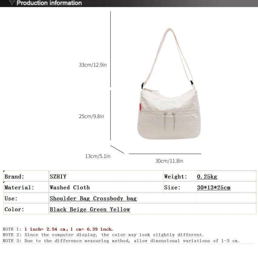 Washed Cloth Shoulder Fashionable Women Travel Multi Pocket Waterproof Diagonal Cross Bag Casual Soft School Sacoche