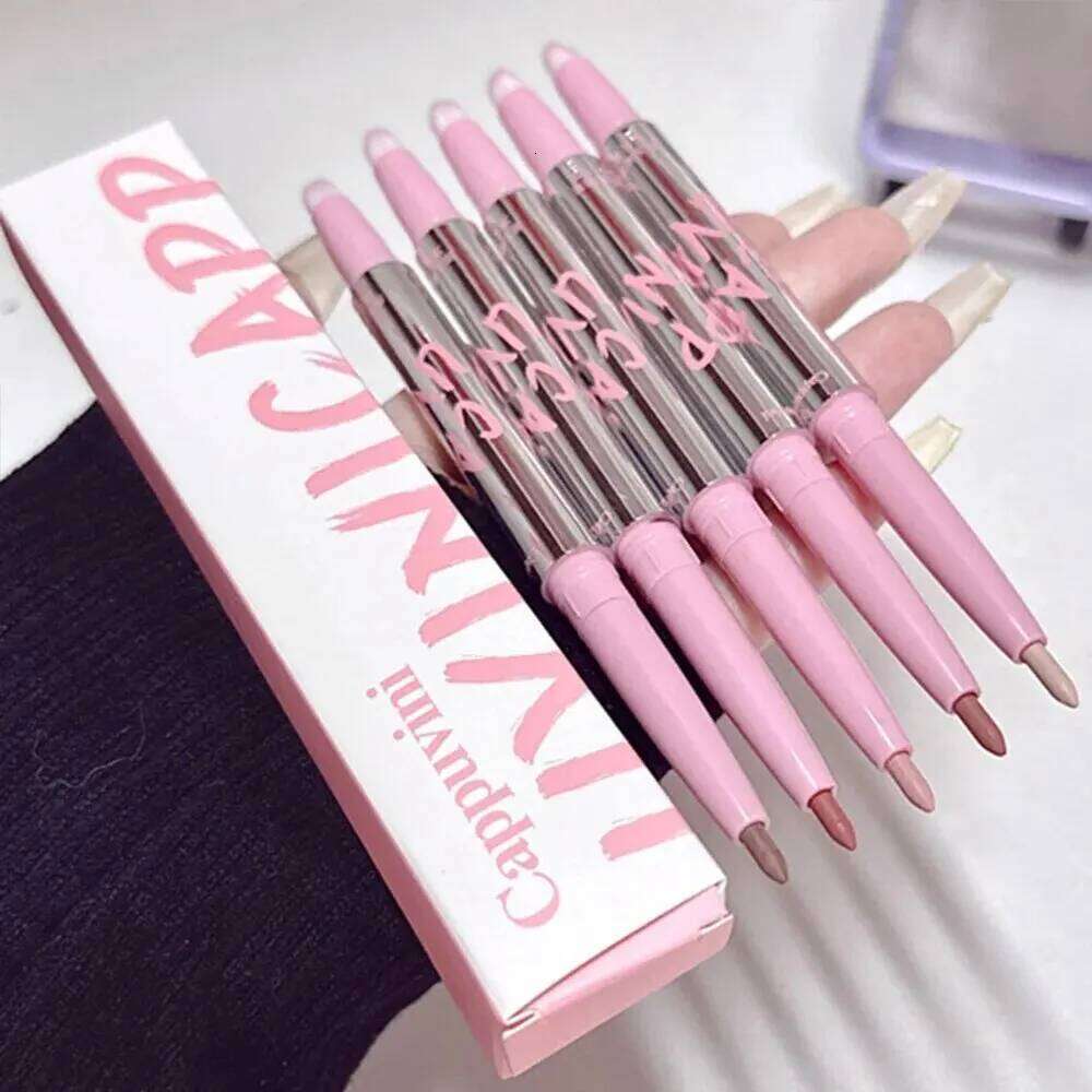 Nude Liner with Brush Cappuvini Korean Style Lip Makeup Long Last Veet Matte Lipstick X250716