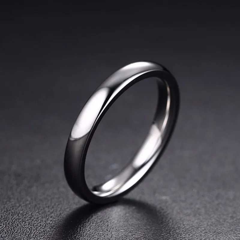 3mm Mens Dome Wedding Ring in Stainless Steel Comfort Fit Engagement Band S250716