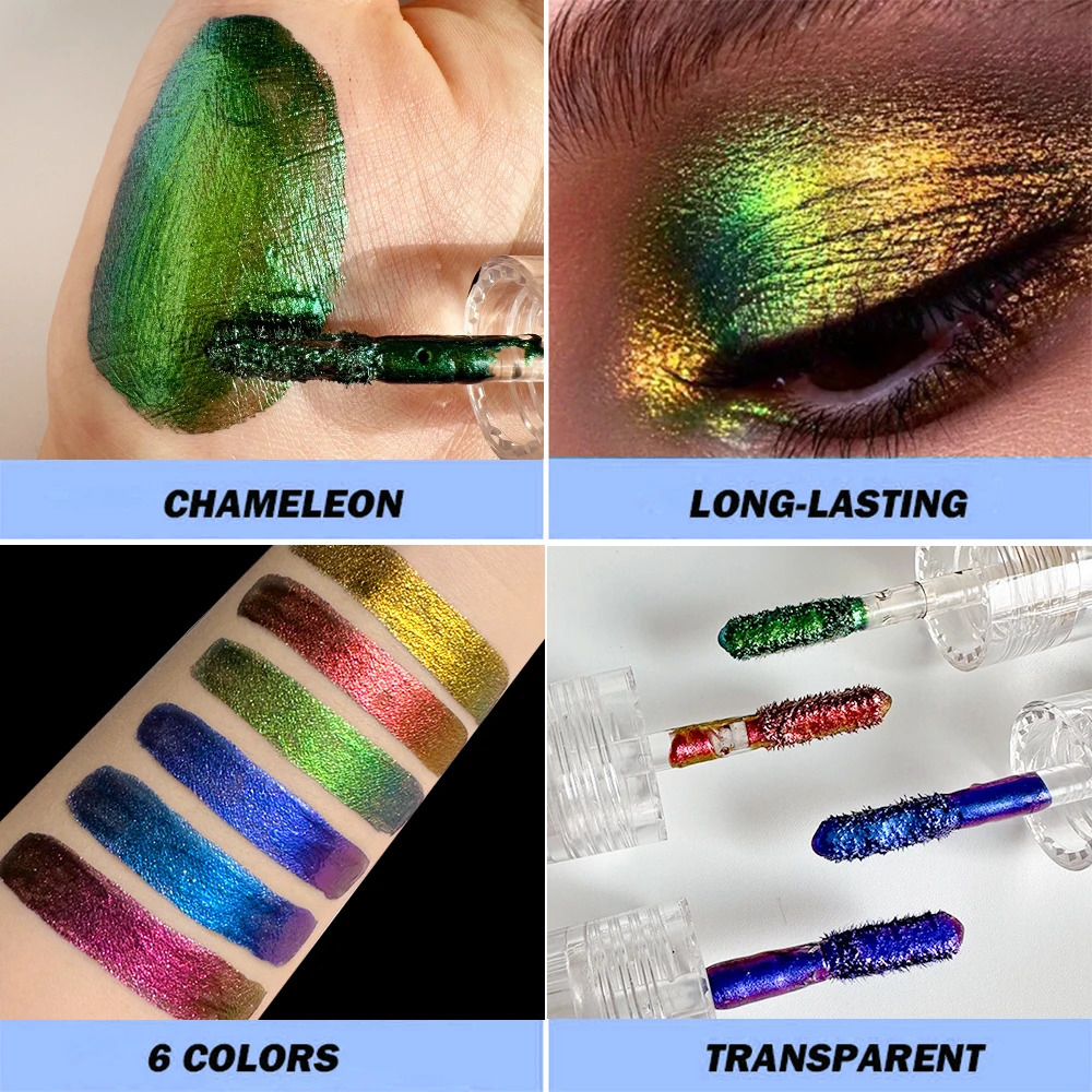 Chrome Shifting Pigments Chameleon Liquid Eyeshadow Shiny Long Lasting Multichrome High Eyeshadow Liquid Eye Makeup Art Cosmetic 250712