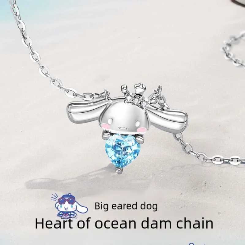 Sanrio Cinnamoroll Necklace Autumn and Winter Sterling Silver Light Luxury Small Collarbone Chain Girls Accessories Festival Gifts w250716