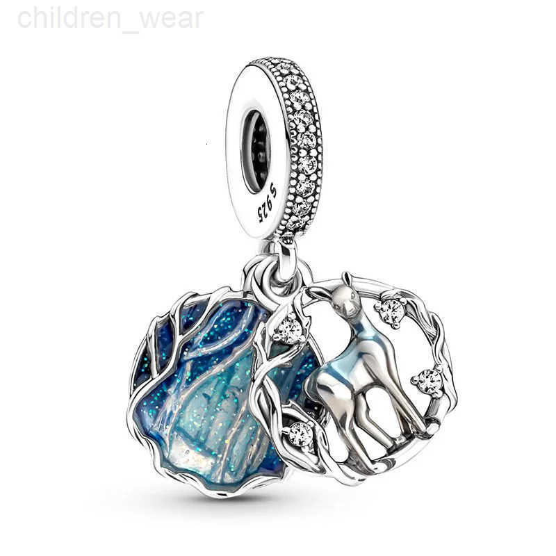 Disney 925 Silver Charms Disney Hollow Donald Duck and Happy Dog Charm Beads Fits Bracelet Necklace Women Luxury Jewelry Festival Gifts W20250716