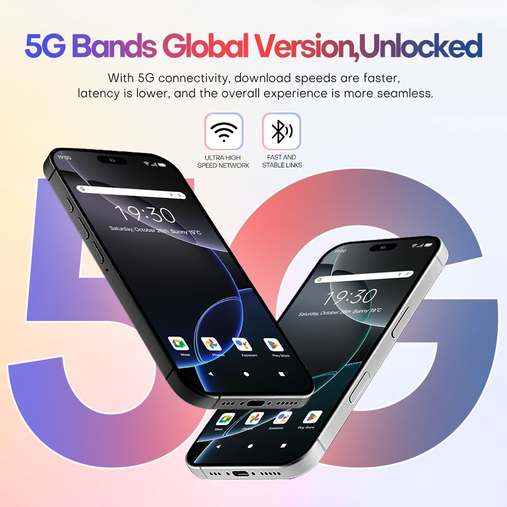 2025 NEW Cellphones i15 i16 Pro Max Mobile Phones 4G 5G 7.3HD Original Smartphone 8000mAh Android 14 Global Version Cell Phone Dual SIM Card