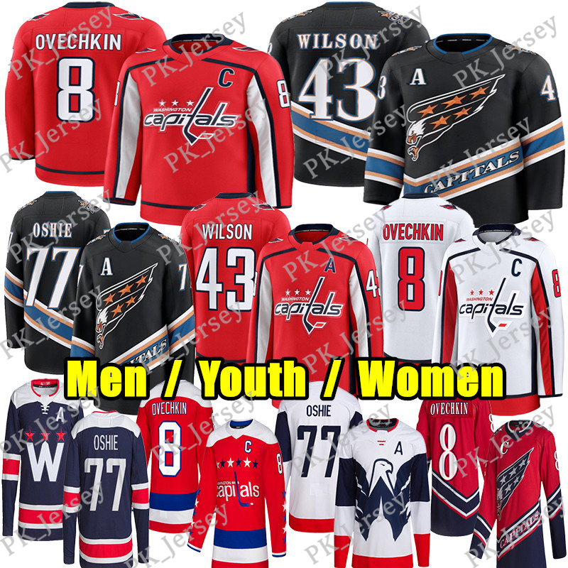 #8 Alex Ovechkin washingtons hockey jersey capital jersey Dubois TJ Oshie Tom WilsonS Ryan Leonard Jakob Chychrun Charlie Lindgren Nicklas Backstrom jerseys
