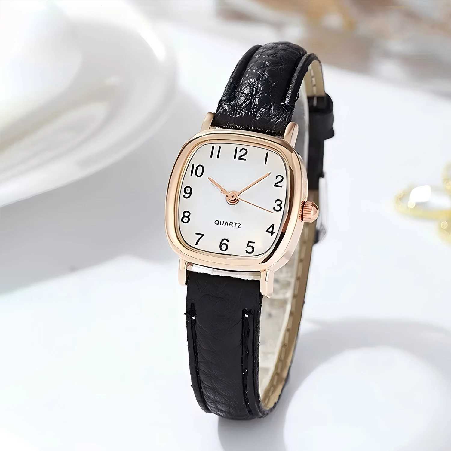 Square Belt Literary Retro Mens Korean Fashion Quartz Versatile Korean Daily Wristes Simple Luxury Watch Y250715