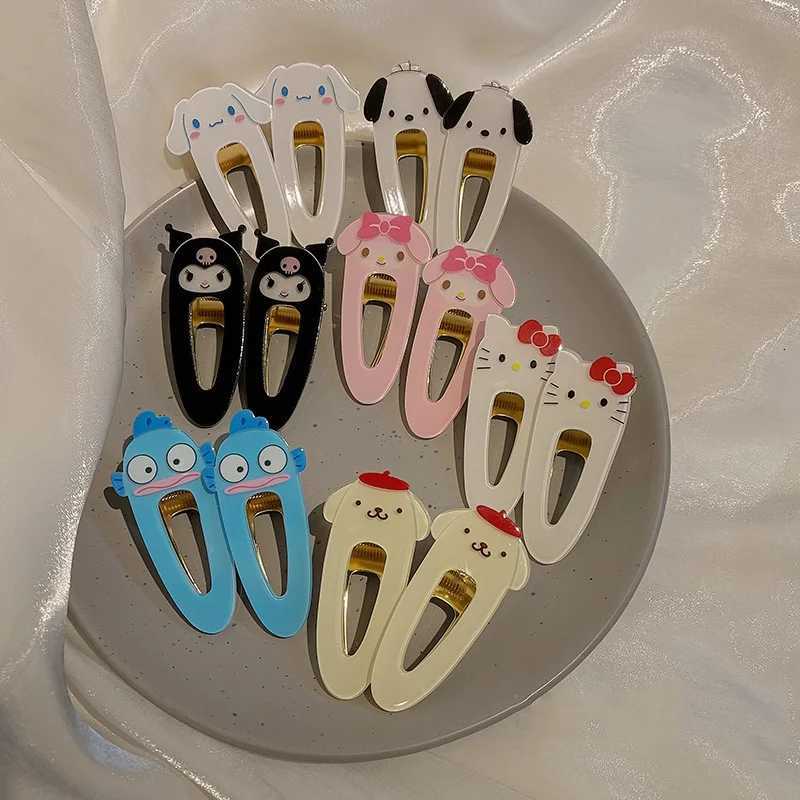 Sanrio Hair Clip Kuromi Cinnamoroll Hello Kitty Cartoon Clip Cute Barrettes Headband Kids Fashion Hair Accessories Toys Giftsw250716