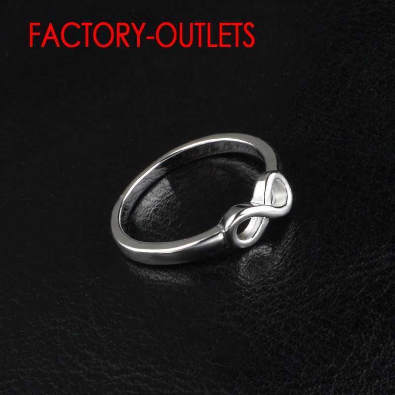 Genuine 925 Sterling Silver Infinity Ring Romantic Symbol Fashion Jewelry Best Gifts For Women Girls Wedding Engagement S250716