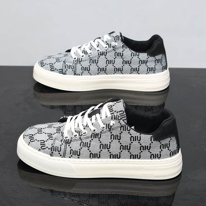 Designer Running shoes free shipping Canvas shoes low cut summer printed mens breathable sports and leisure shoes black khaki