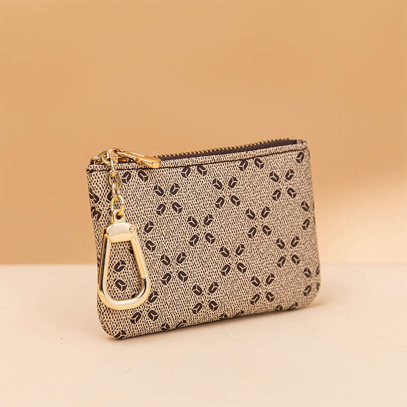 New Decorative Small Hanging Women's Key Bag Simple Printed Mini Card Holder Coin Purse
