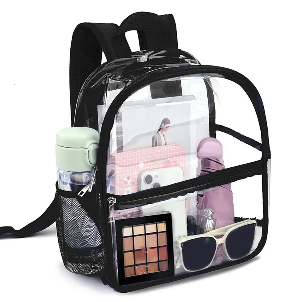 Clear Backpack Stadium Approved Transparent Clear Mini Backpack for Women Men Backpack for Concert Work Sport Festival Venues 250714