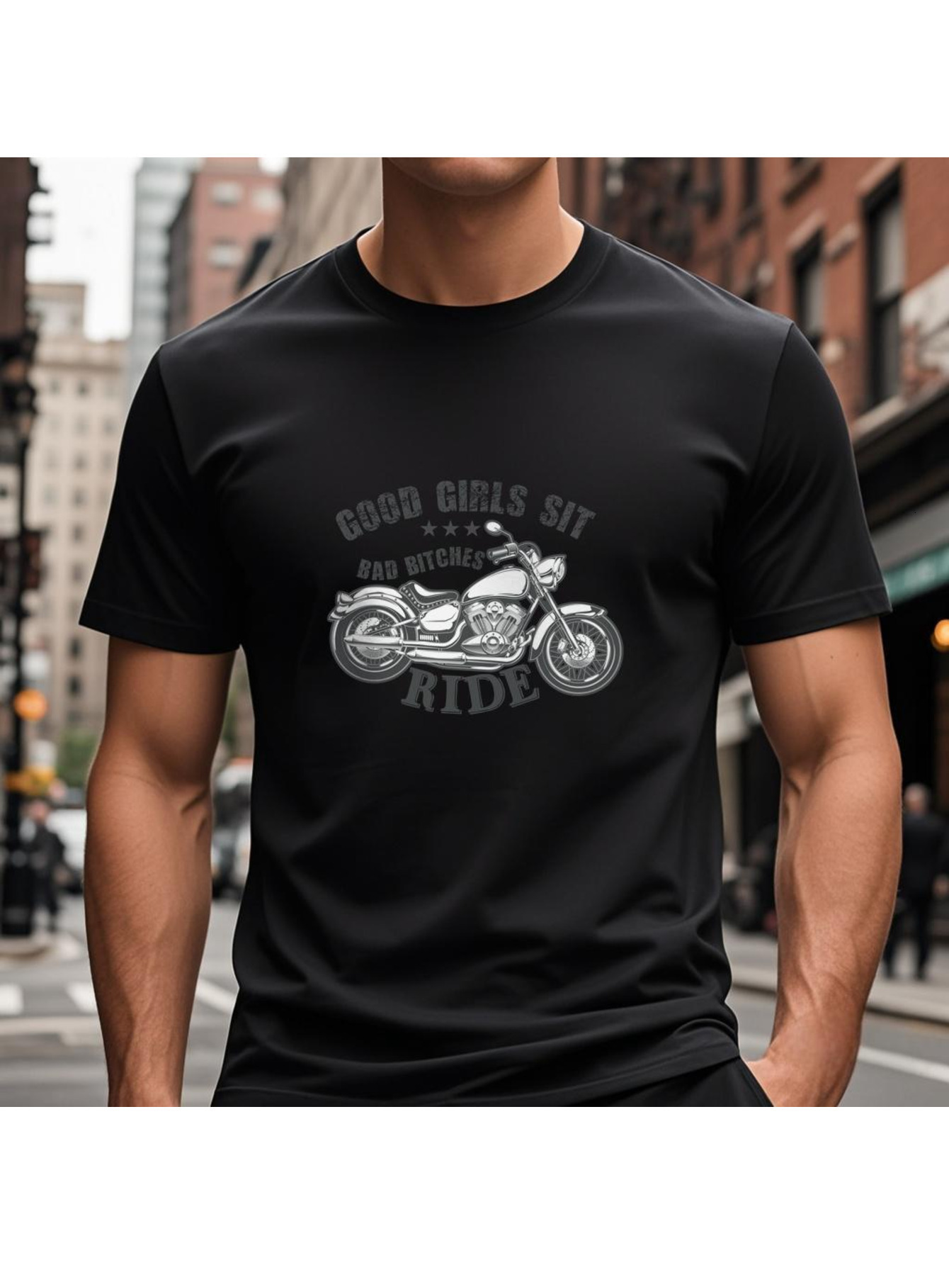 VogueEpoch Round collar T Shirts White 180g Adult S-3XL text motorcycle Cotton Men black Short sleeve Wed 47