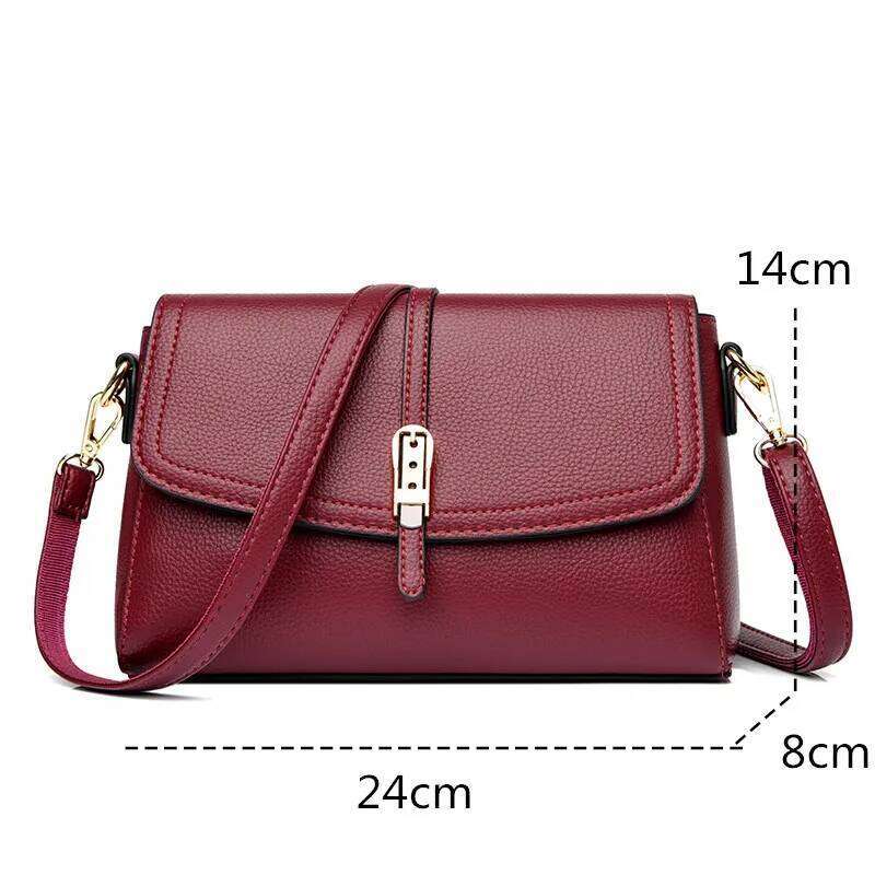 High Quality Soft Leather Handbag Women Purses Female Designer Brand Ladies Shoulder Crossbody Bag 2023 Sac A Main