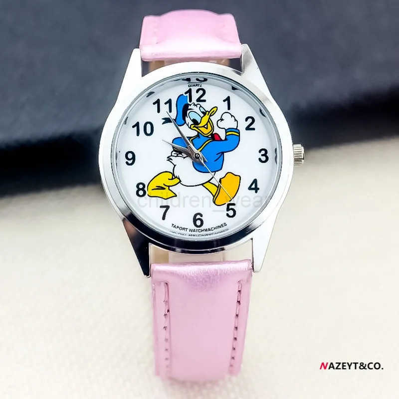 Disney Donald Duck Dial Watches Childrens Watch Leather Band Colors Optional Glass Dial Kids Watch A Present For Child W20250716
