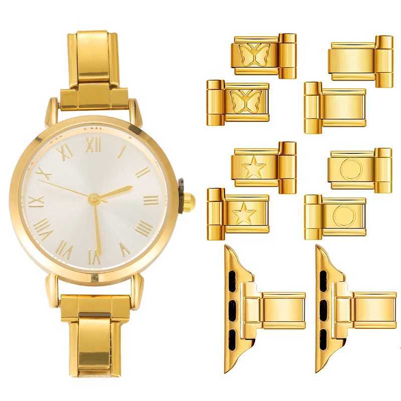 Fashion Connector Stainless Steel Fit 9MM Itan Charm Links Wens Square Er Linker Bracelet DIY Jewelry Gift Y250715