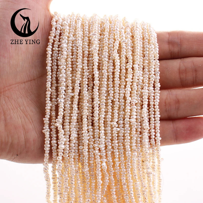 Zhe Ying 4A Flat Shape Freshwater Pearl 100% Genuine Natural Pearl Beads for Jewelry Making DIY Accessory 250712