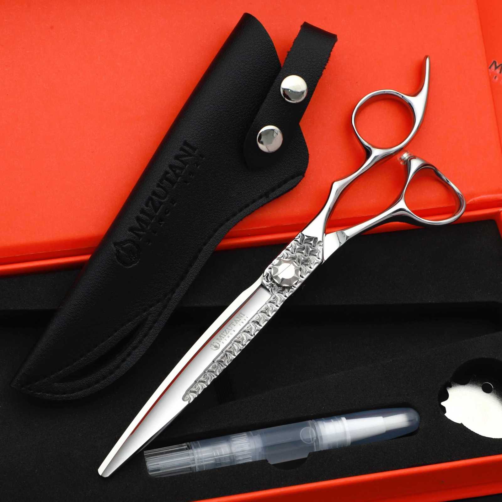 6.0 inch 440C Shui Gu Barber Scissors Thinning Scissors Professional Barber Tools Flat Scissors W250716