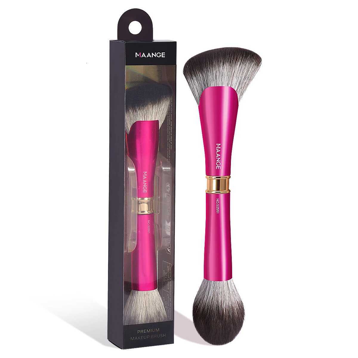 2-in-1 Double-head Fan Makeup Brush Round Top Brush for Liquid Cream Powder Cosmetics Blending for Mothers Day Gift Travel GiftXJ2500716
