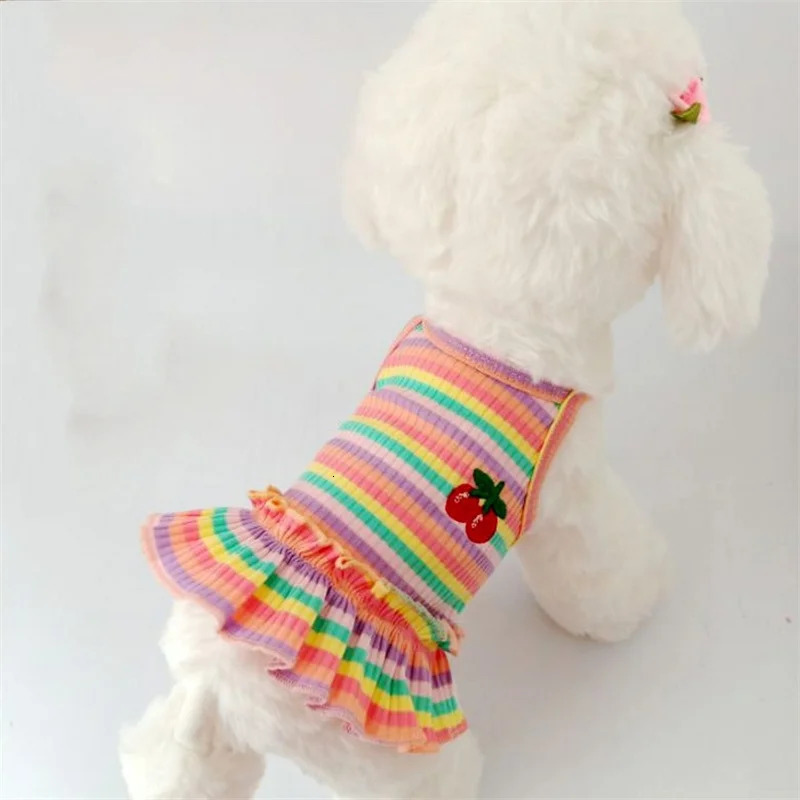 Puppy Summer Clothes Dog Fancy Dress for Small Breeds Dogs Pet Short Skirt Pomeranian One Piece Ropa Perro Costume Roupa Vestido 250711