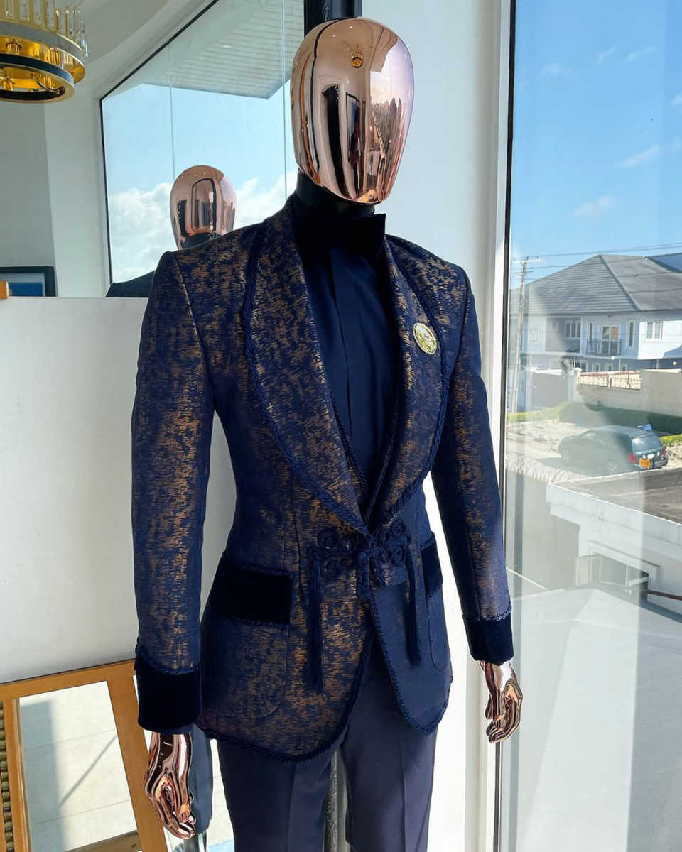 Classic Wedding Men Suits New Business Buckle Suit Fit Slim Tailor-Made Groom 2-Pcs Coat Pant Formal Occasions Party Plus Size Customized M253446