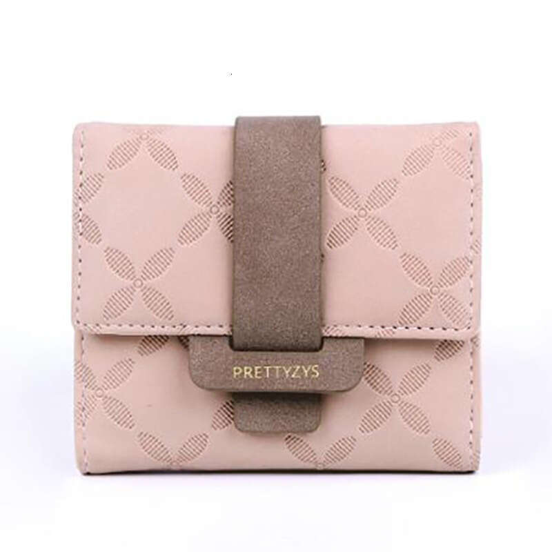 Short Wallet with Floral Pattern Buckle Stylish Compact Coin Purse Trendy Design Lightweight and Ideal for Daily Use