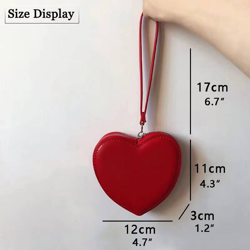 Kawaii Wallet Girls Designer Purses for Women Wedding Card Mini PU Leather Heart Bag Wholesale Cute Coin Clutch ddmynov