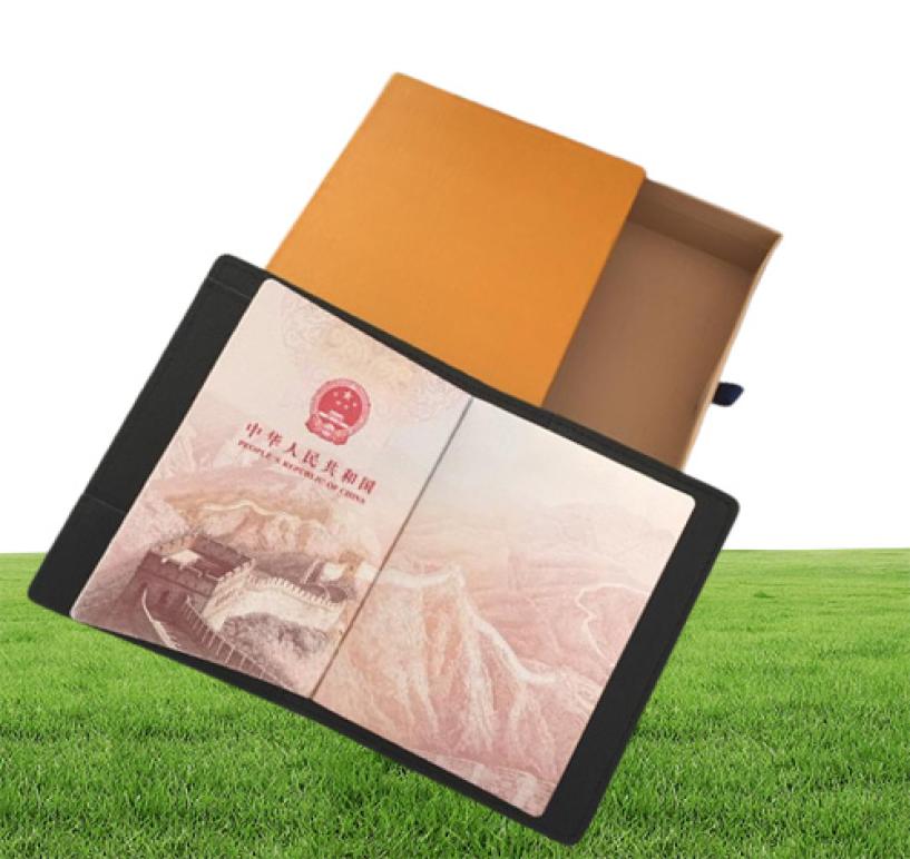 women leather passport cover brand holder men business travel passport holder wallet covers for passports with box4462557
