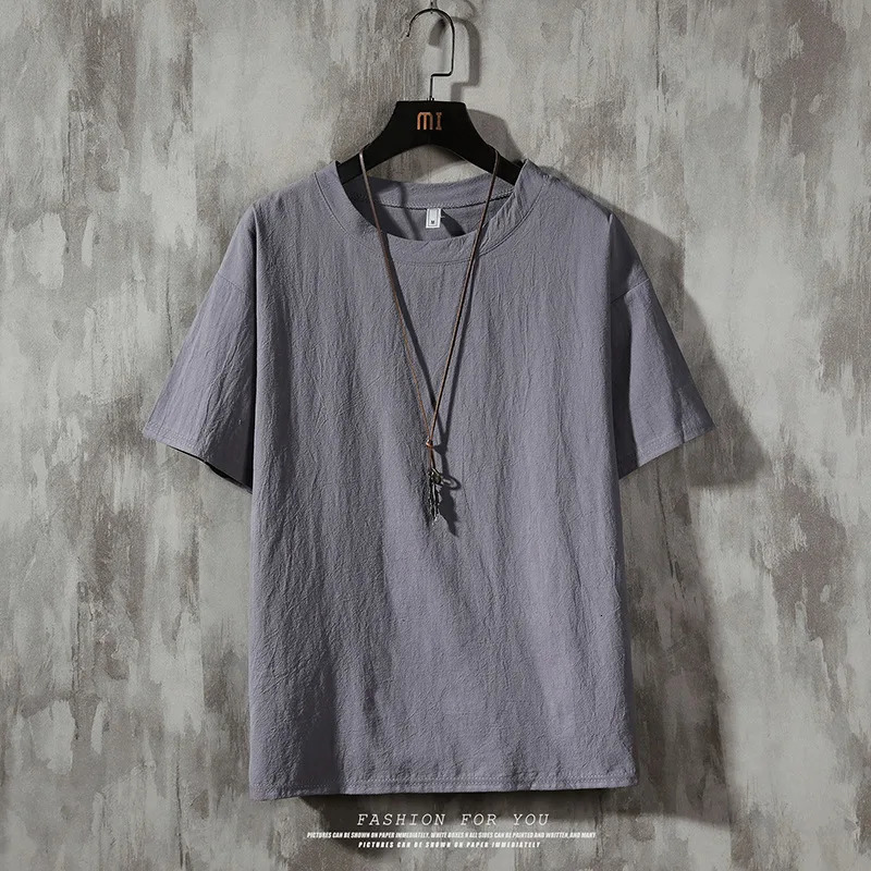 2025 Mens Short Sleeve T-shirt Solid Color Men T-shirts Loose Casual Half-sleeve Undershirt Man T shirts Tops Tees 250715